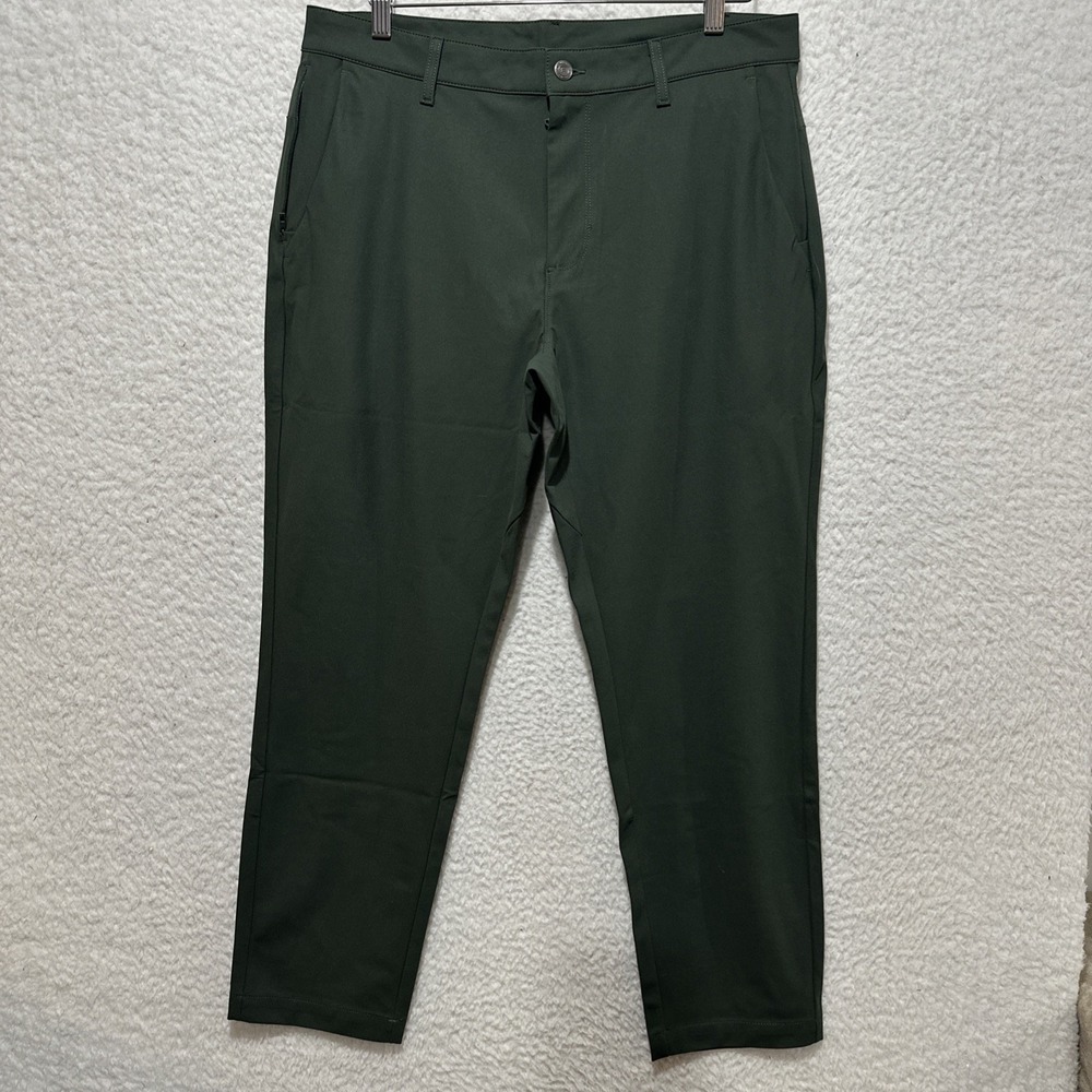 Fabletics Pants Actual Size 35X28 Green‎ The Don 5 Pocket Slim Fit Stretch NWT